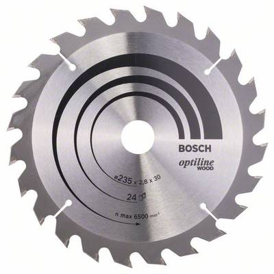 Bosch Accessories Optiline Wood 2608640725 Hardmetaal-cirkelzaagblad 235 x 30 x 2.8 mm Aantal tanden: 24 1 stuk(s)