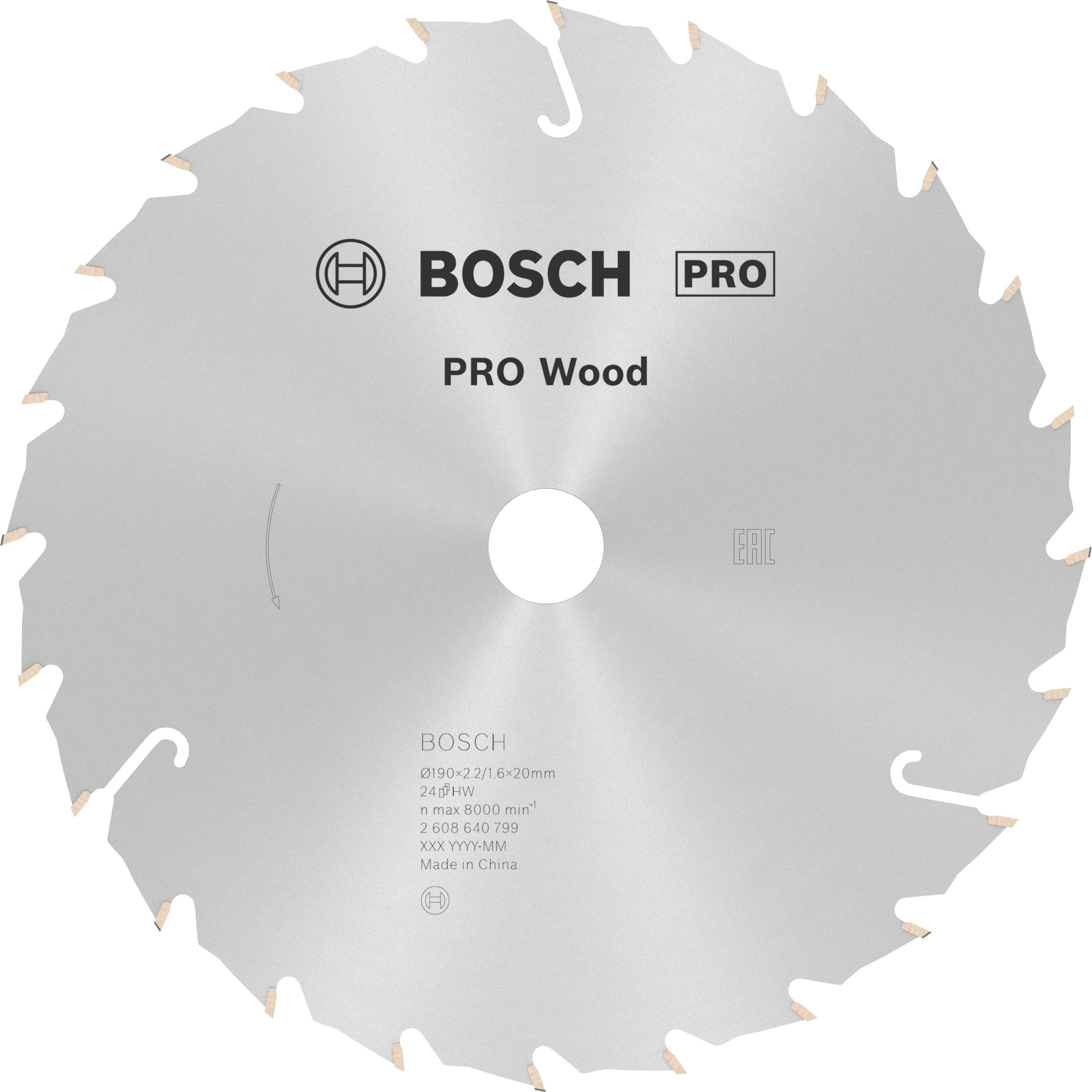 Bosch RUNDSAVKL SPEEDLINE WOOD 190X20MM 24T