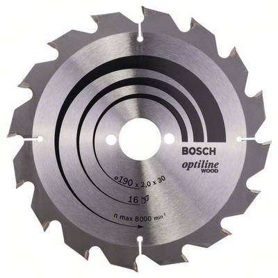 Bosch Accessories Optiline Wood 2608641184 Hardmetaal-cirkelzaagblad 190 x 30 x 2 mm Aantal tanden: 16 1 stuk(s)