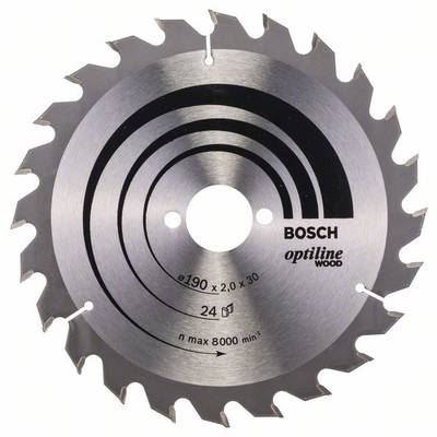 Bosch Accessories Optiline Wood 2608641185 Hardmetaal-cirkelzaagblad 190 x 30 x 2 mm Aantal tanden: 24 1 stuk(s)