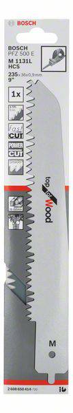 'Reciprozaagblad van Bosch voor hout, serie: Top Wood, model: H 1131 L, zaagsoort: Grof, lengte: 225 mm, 1 stuk.'