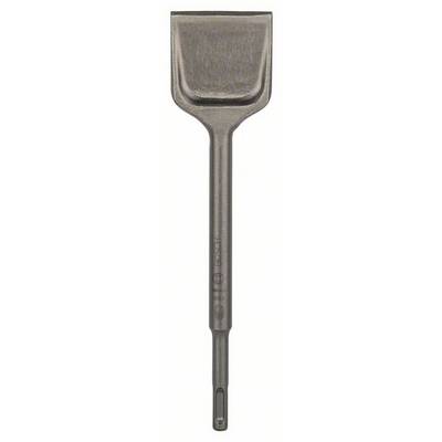 Platte metalen beitel, doorgaans gebruikt voor het bewerken van steen of beton. De beitelpunt is breed en plat.