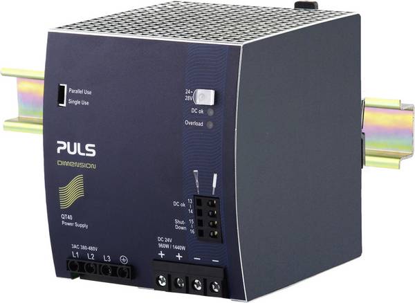 PULS QT40.241 DIN-rail netvoeding  24 V/DC 40 A 1440 W Aantal uitgangen:1 x  Inhoud 1 stuk(s)