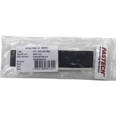 FASTECH® 915-330-BAG Klittenband Om vast te plakken Acrylaat Haak- en lusdeel (l x b) 100 mm x 20 mm Zwart 1 paar