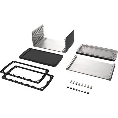 Metalen behuizing met afneembare deksels en rubbersluitringen. Schroeven en afdichtingsringen worden meegeleverd voor montage.