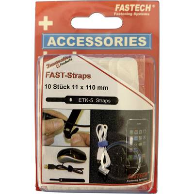 FASTECH® 800-010C Klittenband kabelbinder  Om te bundelen Haak- en lusdeel (l x b) 110 mm x 11 mm Wit 10 stuk(s)