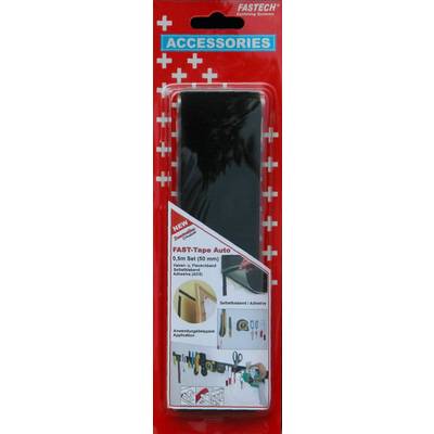 FASTECH® 919-9999C Klittenband Om vast te plakken Hotmelt Haak- en lusdeel (l x b) 500 mm x 50 mm Zwart 1 paar