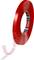 Rode rol plakband met transparante plakstrip, 'tesa' logo zichtbaar.