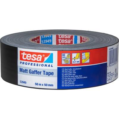tesa Tesa 53949-00000-02 Textieltape tesa Gaffer tape Zwart (l x b) 50 m x 50 mm 1 stuk(s)