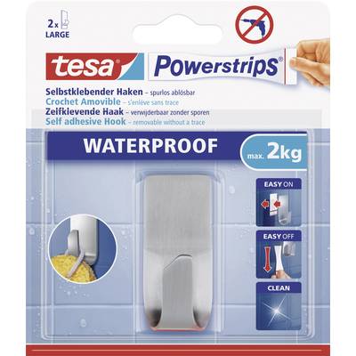 tesa POWERSTRIPS® Waterproof haak  Metaal Inhoud: 1 stuk(s)