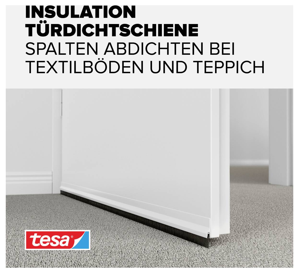 tesa FOR TEXTILES 05403-00100-00 Tochtstrip tesamoll Wit (l x b) 1 m x 40 mm 1 stuk(s)-2