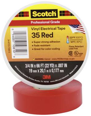 Scotch Scotch™ 35 SCOTCH35-19X20RD Isolatietape Scotch 35 Rood (l x b) 20 m x 19 mm 1 stuk(s)