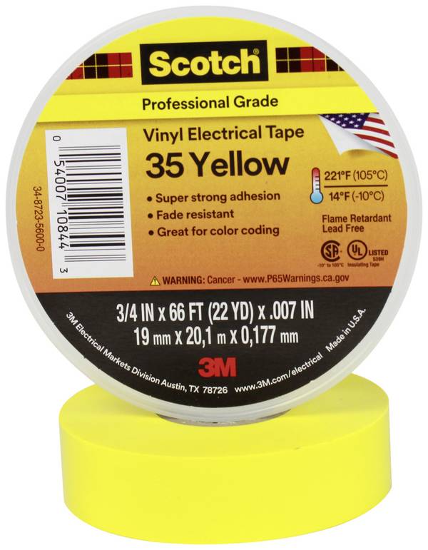 Scotch Scotch™ 35 SCOTCH35-19X20YE Isolatietape Scotch 35 Geel (l x b) 20 m x 19 mm 1 stuk(s)