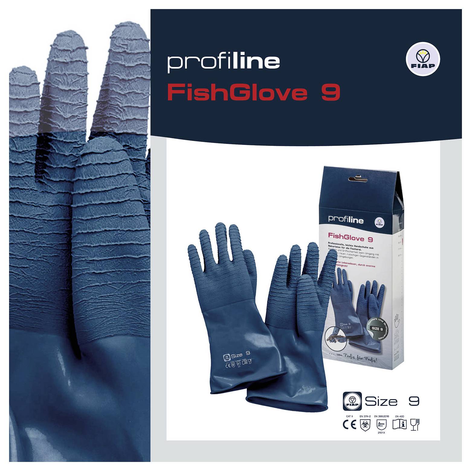FIAP profiline 1701 Vishandschoen Natuurlatex Maat (handschoen): 9 1 stuk(s)-1