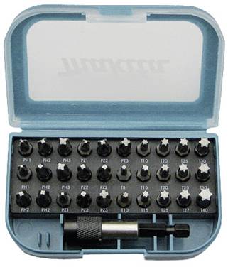 Makita P-73374 Bitset 31-delig Kruiskop Pozidriv, Kruiskop Phillips, Binnen-zesrond (TX)