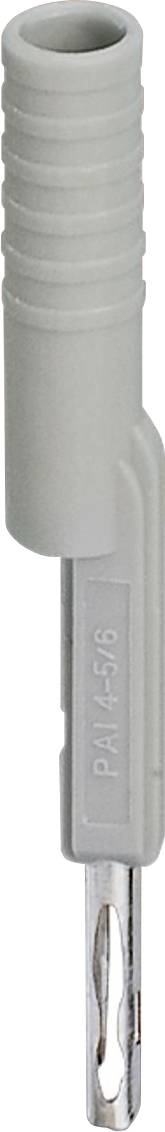 Een grijze naaldhouder met een geribbelde grip en metalen naald, gelabeld 'PM-456'.