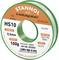 Een rol soldeertin van het merk Stannol, legering S-Sn95,5Ag3,8Cu0,7, diameter 0,5 mm, gewicht 100 g, flusmiddelklasse IEC61190 ROM1.