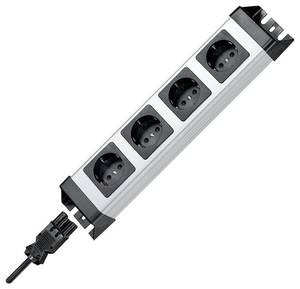 Conrad Kopp 226320016 Stekkerdoos 4-voudig Zilver, Zwart Wieland stekker 1 stuk(s) aanbieding