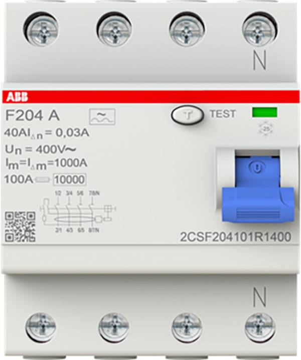 ABB 2CSF204101R1400 Aardlekschakelaar A 4-polig 40 A 0.03 A 230 V/AC, 400 V/AC