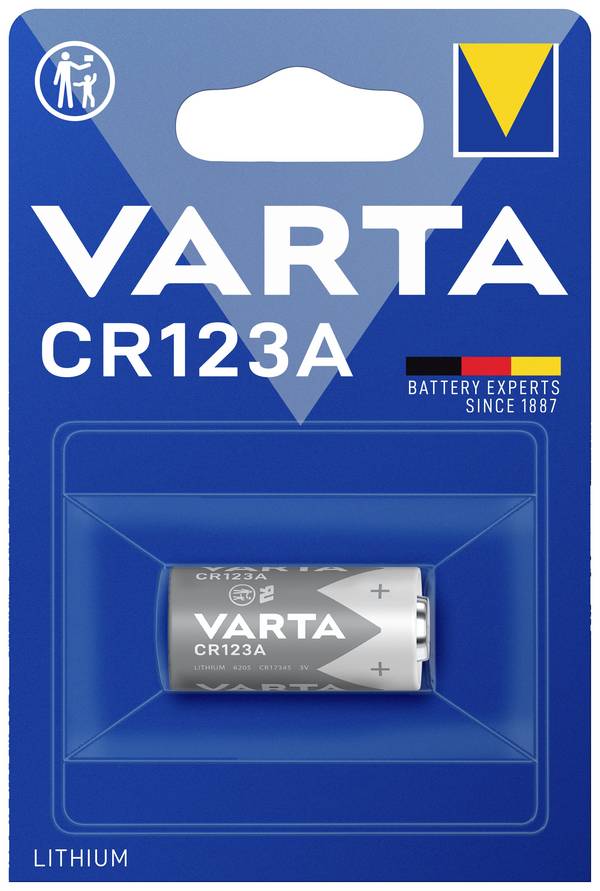 Varta LITHIUM Cylindr. CR123A Bli 1 CR123A Fotobatterij Lithium 1430 mAh 3 V 1 stuk(s)