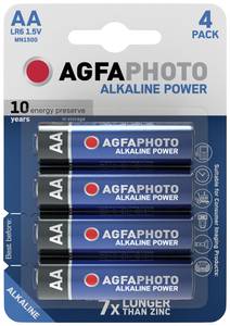 Conrad AgfaPhoto Power LR6 AA batterij (penlite) Alkaline 1.5 V 4 stuk(s) aanbieding