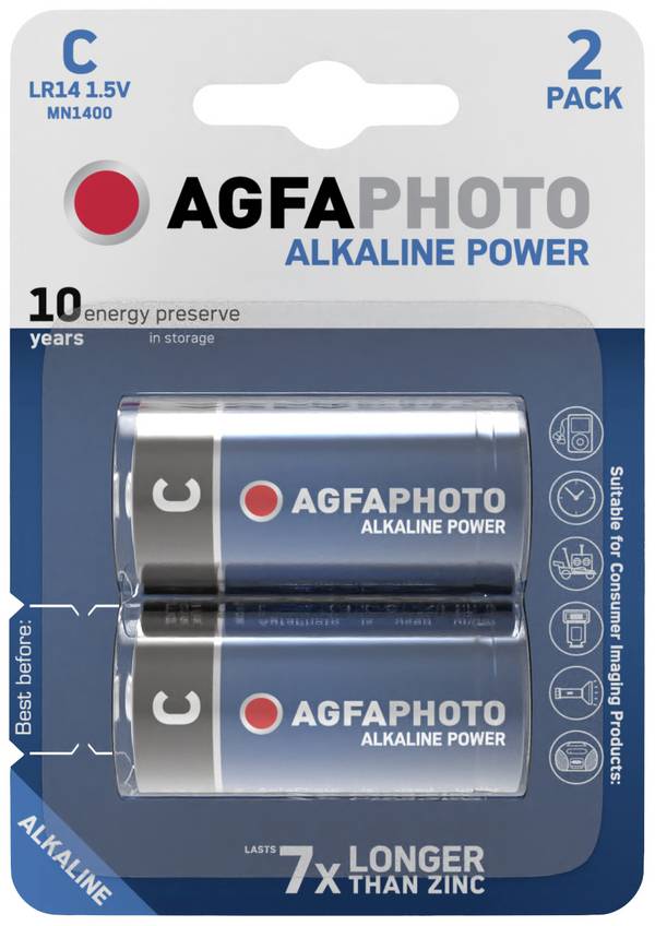 AgfaPhoto LR14 C batterij (baby) Alkaline 1.5 V 2 stuk(s)