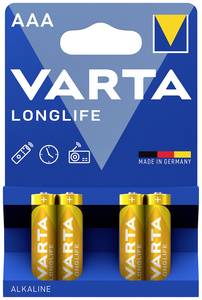 Conrad Varta LONGLIFE AAA Bli 4 AAA batterij (potlood) Alkaline 1200 mAh 1.5 V 4 stuk(s) aanbieding