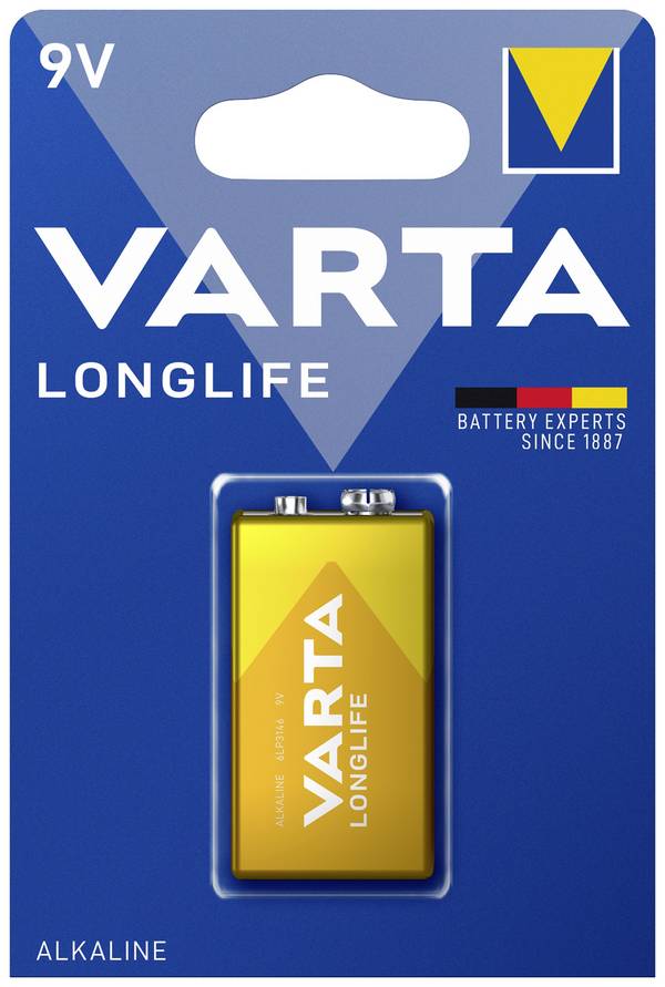 Varta LONGLIFE 9V Bli 1 9V batterij (blok) Alkaline 565 mAh 9 V 1 stuk(s)