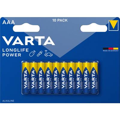 Varta LONGLIFE Power AAA Bli 10 AAA batterij (potlood) Alkaline  1.5 V 10 stuk(s)