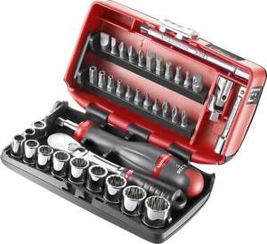 Conrad Facom RL.NANO-U2 Dopsleutelset Inch 1/4" (6.3 mm) 38-delig aanbieding