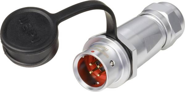 Weipu SF1211/P4 I Ronde connector Stekker, recht Totaal aantal polen: 4 Serie (ronde connectoren): SF12 1 stuk(s)