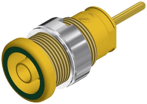 Hirschmann Test & Measurement SEB 2630 S1,9 Veiligheids-labconnector, female Bus, inbouw verticaal Stift-Ø: 4 mm Groen, Geel 1 stuk(s)