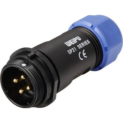 Weipu SP2111 / P 4 I Ronde connector Stekker, recht Totaal aantal polen: 4 Serie (ronde connectoren): SP21 1 stuk(s)-0