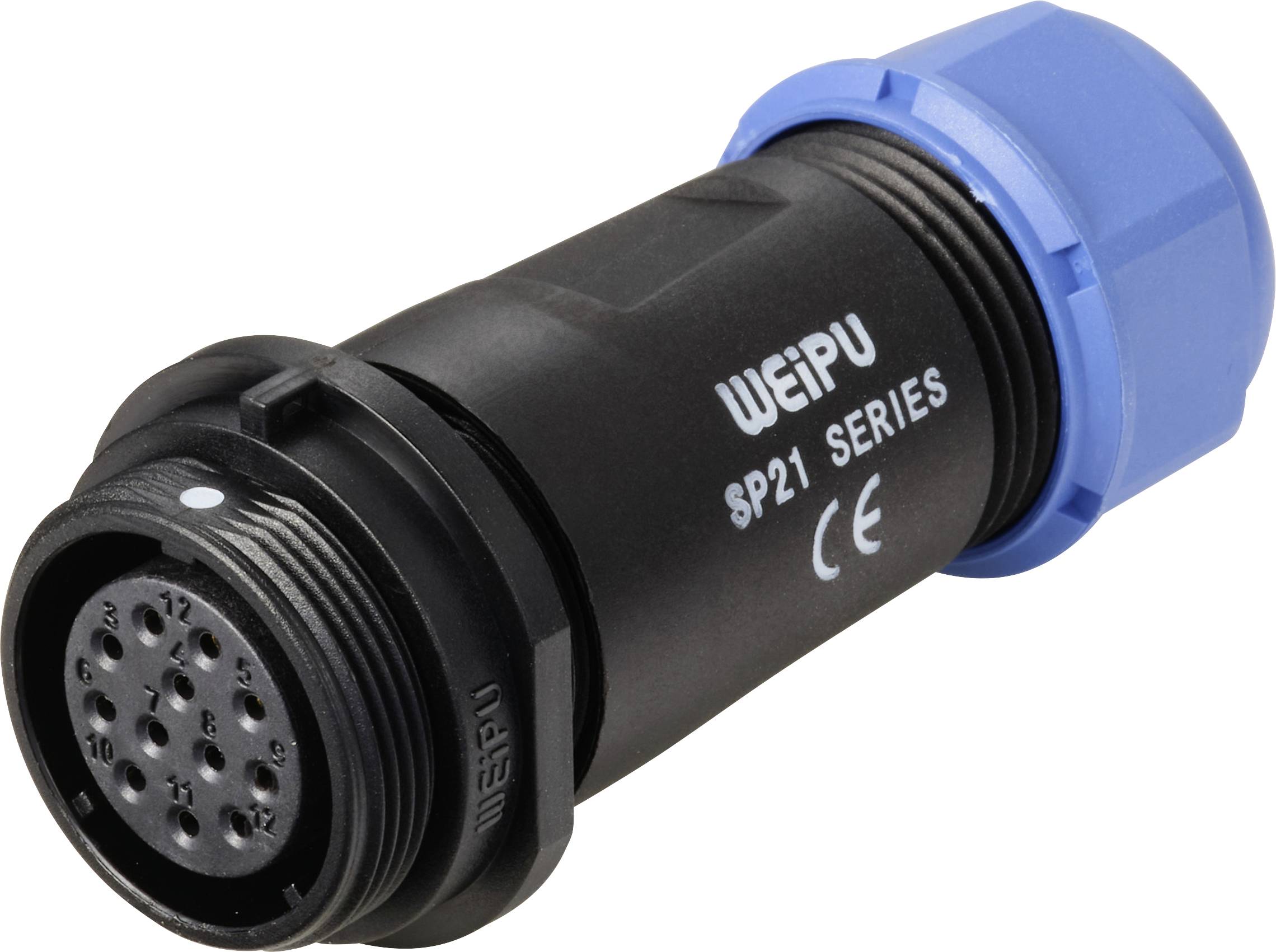 Weipu SP2111 / S 12 II Ronde connector Bus, recht Totaal aantal polen: 12 Serie (ronde connectoren): SP21 1 stuk(s)-0