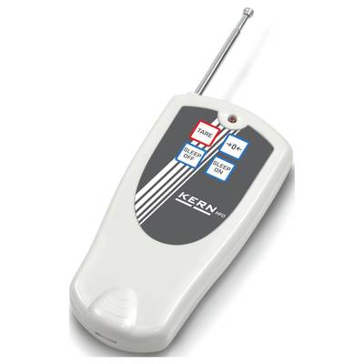 Draagbare afstandsbediening met antenne, vier toetsen (Tare, Sleep Off, Sleep On) en LED-indicatie aan de bovenzijde.