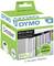 Packaging of Dymo labels with 110 labels, 59 mm x 190 mm, 80% recyclable, Made in Europe. Main label shows 'October'.