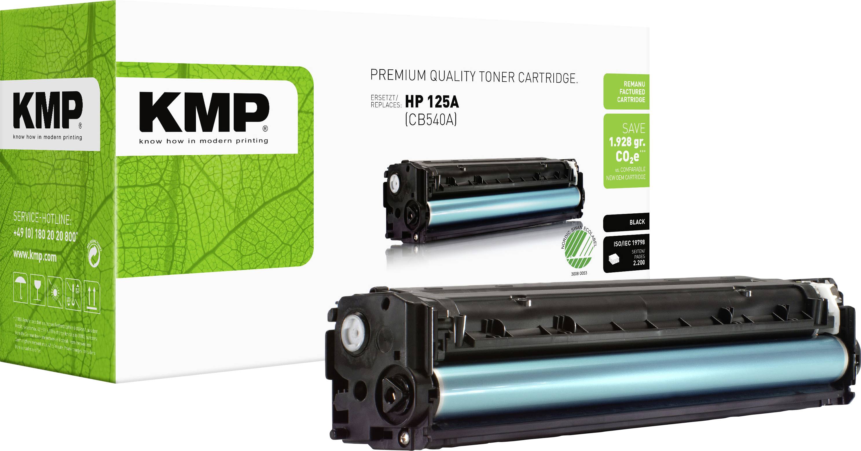 KMP Toner vervangt HP 125A, CB540A Compatibel Zwart 2200 bladzijden H-T113 1216,0000