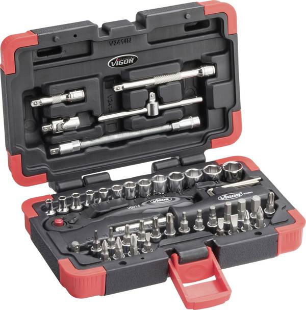 Vigor  V2414 Dopsleutelset Metrisch 1/4" (6,3 mm) 46-delig