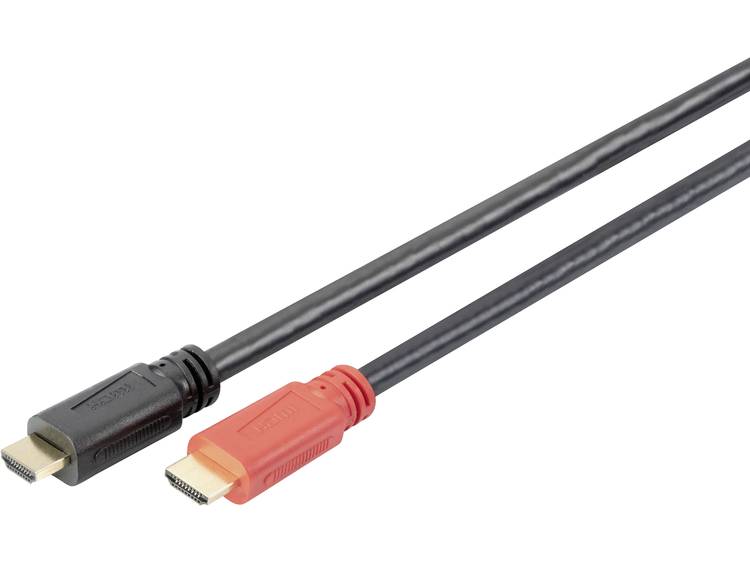 Digitus HDMI-aansluiting HDMI-stekker op HDMI-stekker met versterker Zwart