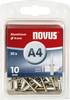 Novus Office 106437906 Popnagel (Ø x l) 4 mm x 10 mm Aluminium Aluminium 30 stuk(s)