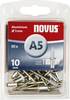 Novus Office 110026855 Popnagel (Ø x l) 5 mm x 10 mm Aluminium Aluminium 30 stuk(s)