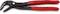 Rode Knipex-waterpomptang met opschrift 'Cobra' en 'Zelfvergrendelend', geschikt voor verschillende grijp- en draaitoepassingen.