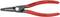 Rode borgveertang van het merk Knipex, model 48 11 J2, geschikt voor binnenringen van 19-60 mm. Gemaakt in Duitsland.