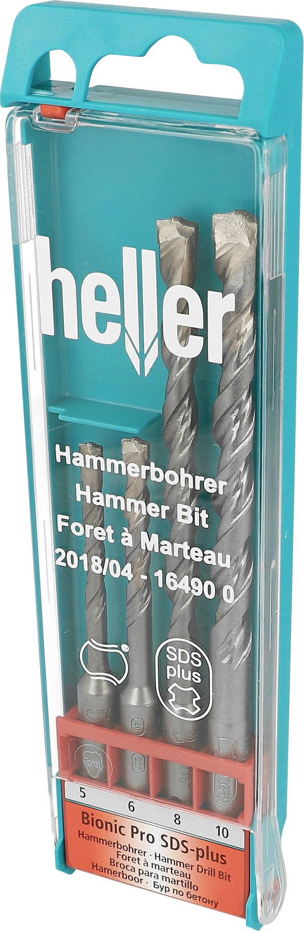 Heller Bionic 16490 0 Carbide Hamerboorset 4-delig 5 mm, 6 mm, 8 mm, 10 mm SDS-Plus 1 set(s)