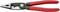 Een rode Knipex-tang, model 13 81 200, met geïsoleerde handgrepen, geschikt voor het knippen van koperdraad tot 15 mm. Niet geschikt voor staal.