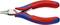 Rode en blauwe Knipex-tang, geschikt voor nauwkeurig werk, toont het modelnummer en de herkomst 'Made in Germany'.
