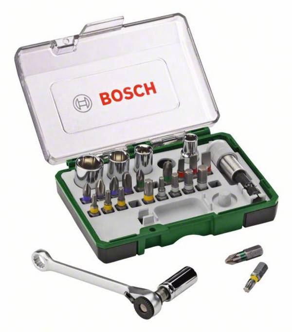 Bosch Accessories Promoline 2607017160 Dopsleutelset Metrisch 1/4" (6,3 mm) 27-delig