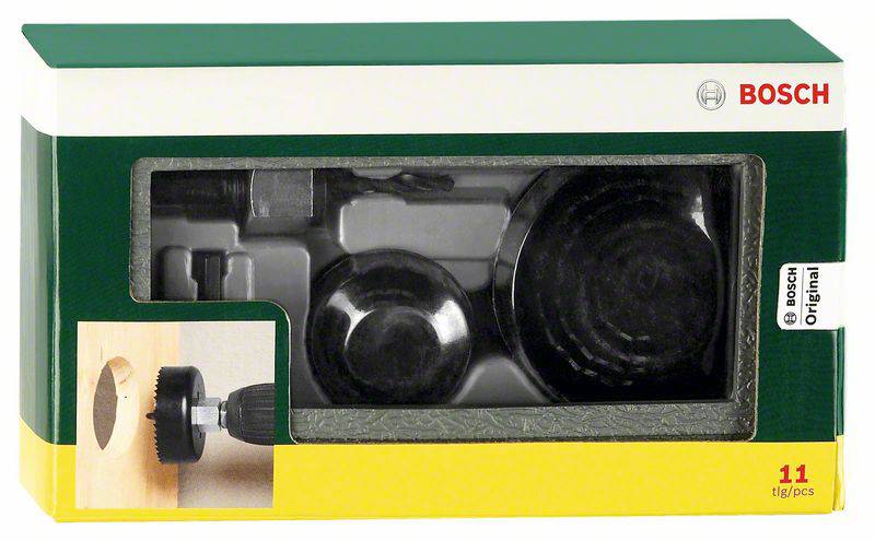 BOSCH gatenzaagset: 11-delig, inclusief verschillende gatenzagen, ideale verpakking voor precies boren in hout.