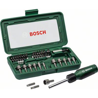 Bosch Accessories Promoline 2607019504 Bitset 46-delig Plat, Kruiskop Phillips, Kruiskop Pozidriv, Binnen-zesrond (TX), 