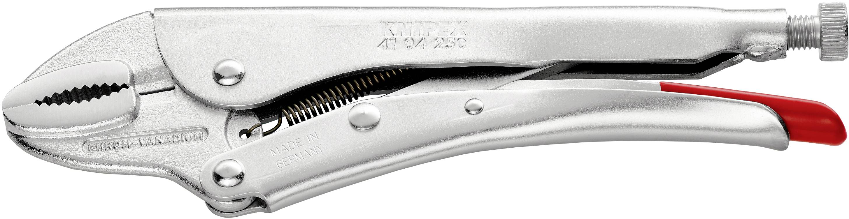 Metalen schroefklem met verstelbare druk, gemaakt van glanzend metaal, ideaal voor het veilig vastgrijpen en vasthouden van objecten.